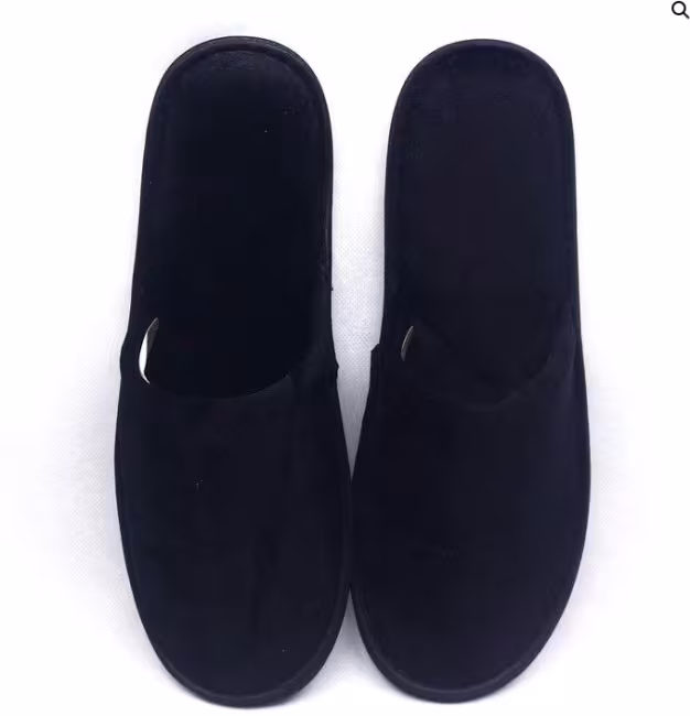 Slipper velvet zwart