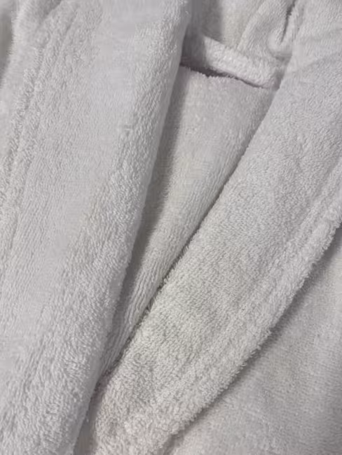 Badjas badstof met sjaalkraag