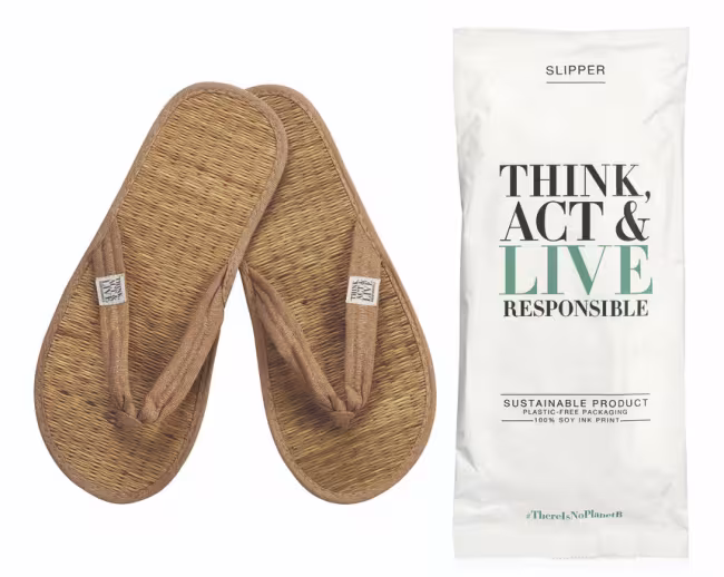 Think, Act & Live Responsible teenslipper stro bruin